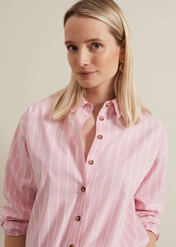 Phase Eight Stripe T Shirts Pink Australia | XJ9142536